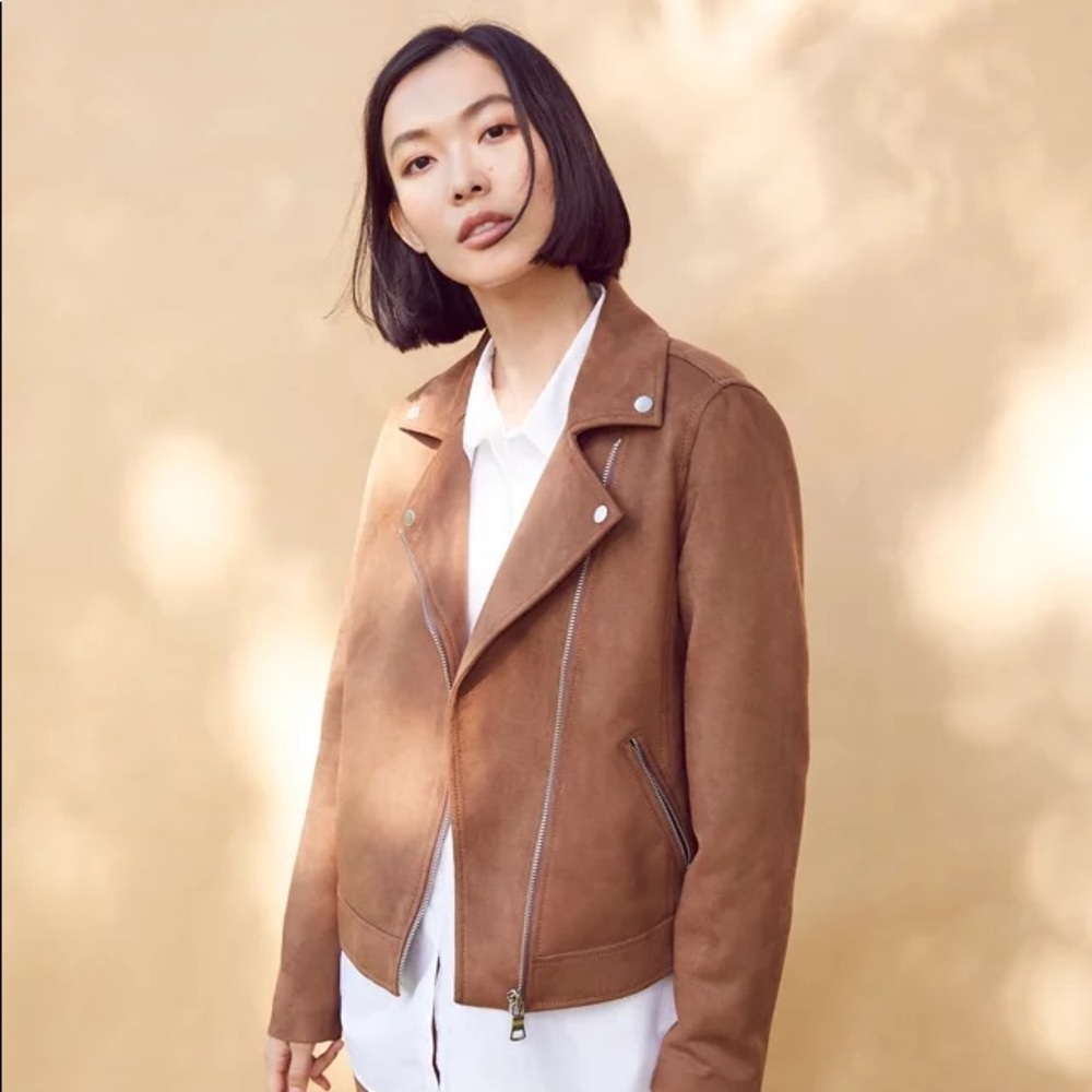 Faux Suede Moto Jacket - NWT